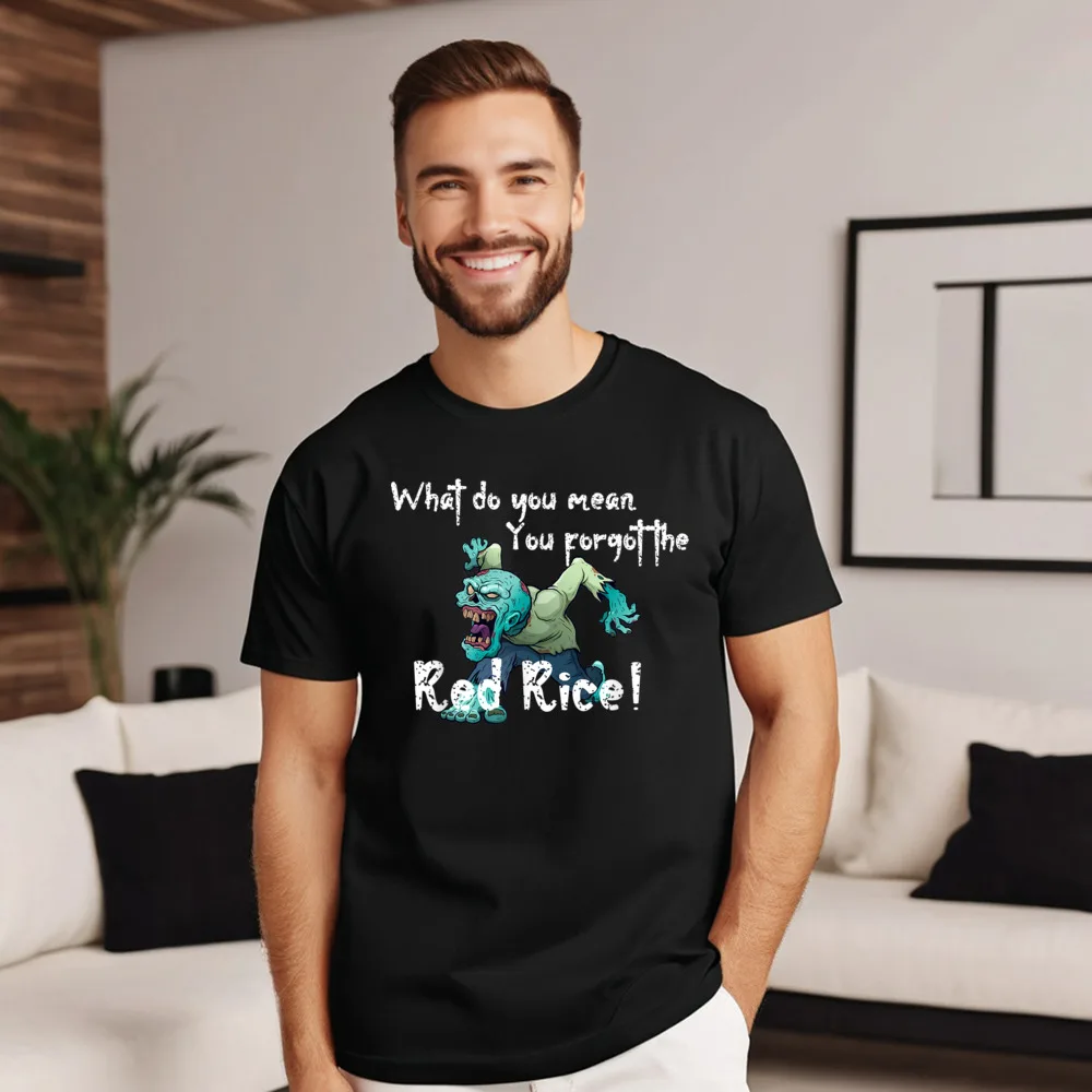 Funny Guam Red Rice T-Shirt__21268 Short Sleeve Tees Thanksgiving Day Crewneck All Cotton Woman T Shirts Lose Tee Shirts Hip Hop