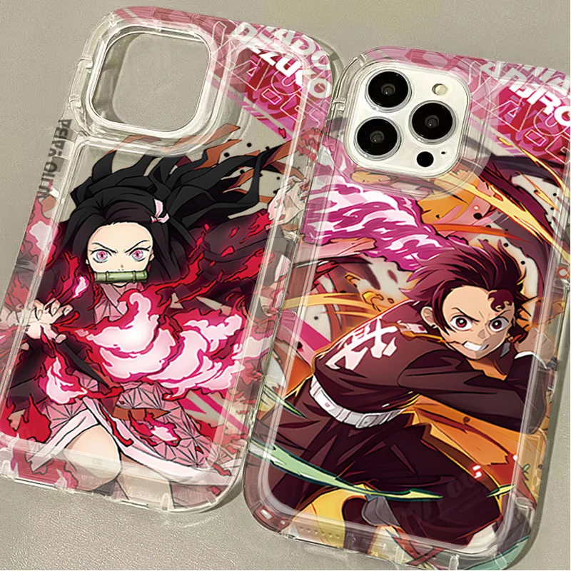 Anime Demon Slayer Nice Clear Case for Samsung Galaxy S24 Ultra S23 S22 S21 FE S20 Plus Note 20 10 Pro A34 A54 A33 A53 Back Capa