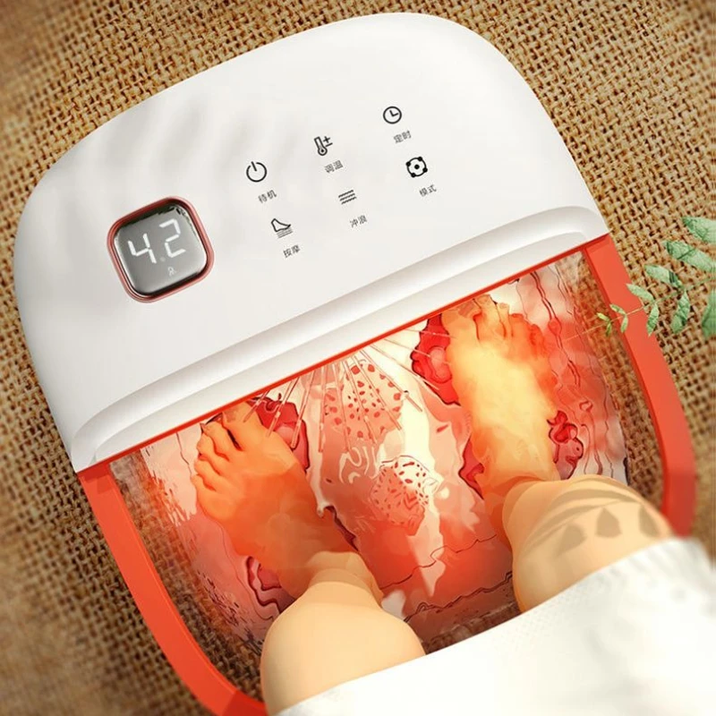 Foot Spa Bath Massager with Heat & Shiatsu -UV, Ozone Bubbles,Relieves Stress Pain Foot Soaker - Home Pedicure Gift for Mom/Dad