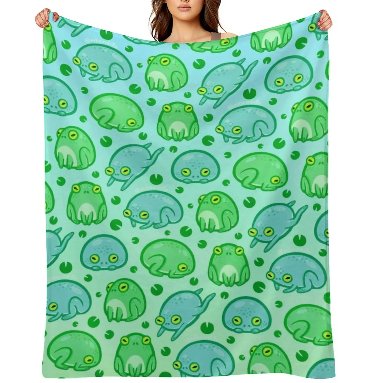 

Friendly Frogs Throw Blanket christmas gifts Blankets For Sofas Decorative Sofa Blankets
