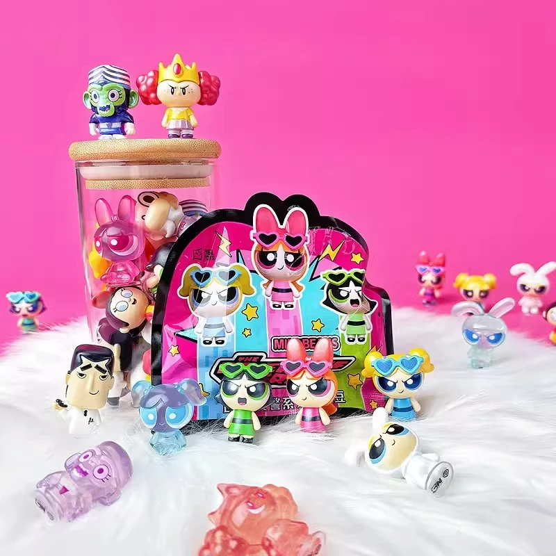 

Мини-сумка Powerpuff для девочек, слепая коробка, фигурка, модная милая микро-кукла, коллекционное украшение, подарок на день рождения