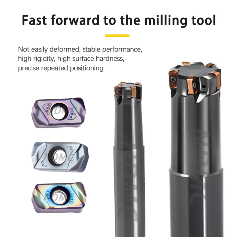 LNMU02 LNMU03 CNC Bubut Dua Sisi Pisau Paduan Keras Sisipan Penggilingan EXN02R EXN03R Batang Pemotong Penggilingan Pakan Cepat Diameter Kecil