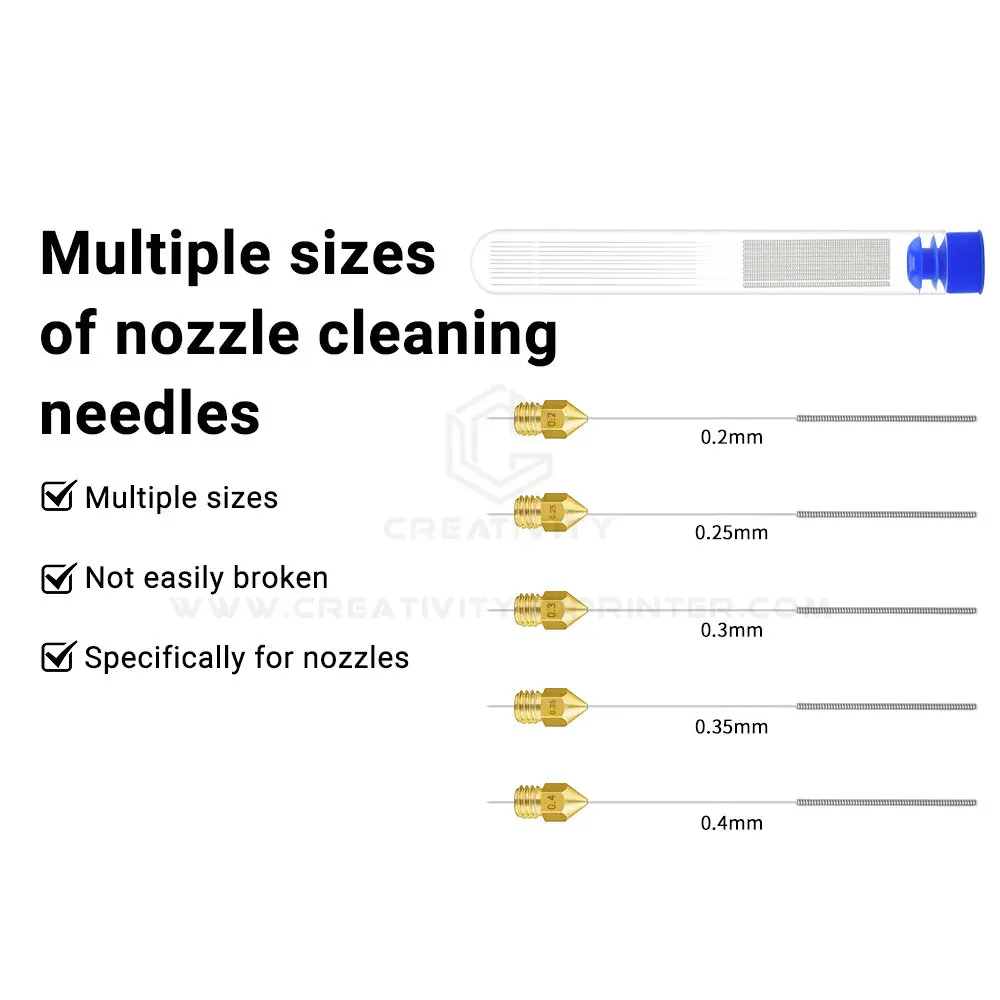 10PC Nozzle Cleaning Needle 0.2/0.3/0.35/0.4mm Nozzle Cleaning Tool Drill For MK8/V6/Volcano Nozzle Ender3 Labx1 3d printer view 2
