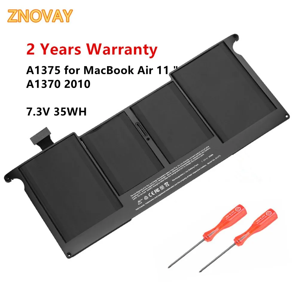 

ZNOVAY A1375 7.3V 35WH Laptop Battery for Apple MacBook Air 11" A1370 MC506 MC505 MC506LL/A MC505LL/A 202-6920-A 2010 Year