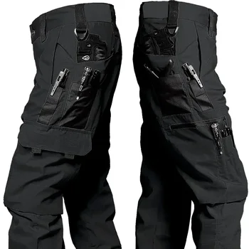 New Tactical Work Pants Men Outdoor Cargo Trousers Multi-pocket Waterproof Pant Autumn Spring Outdoor Workwear Hiking Trousers 2