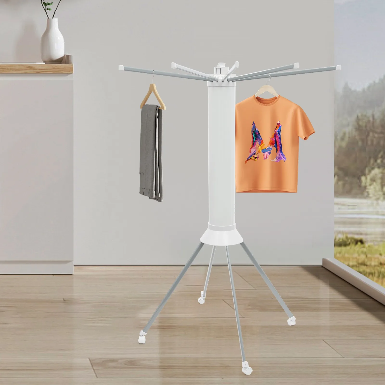 Clothes Drying Rack, Foldable Clothes Drying Rack, Four-Legged Clothes Drying Ra