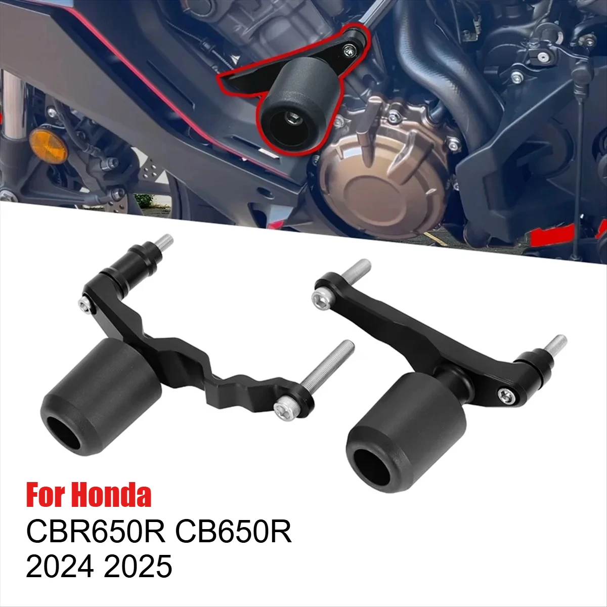 Motorcycle Frame Slider Crash Pad Fairing Anti-fall Protector For Hon da CB650R CBR650R 2024-2025