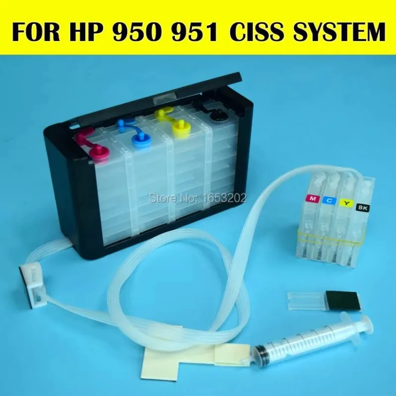 HP950 951 Ciss System For HP Officejet 8100 8600 8615 8620 8625 8630 8635 276dw 251dw Plotter With Auto Reset Chip
