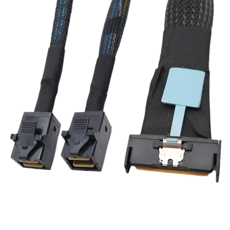 SZ Highly Speed Slim 8i 74PSlimline to 2SFF-8643 PCIE5.0 Data Cable for Servers and Workstations, 80cm/31.5inch