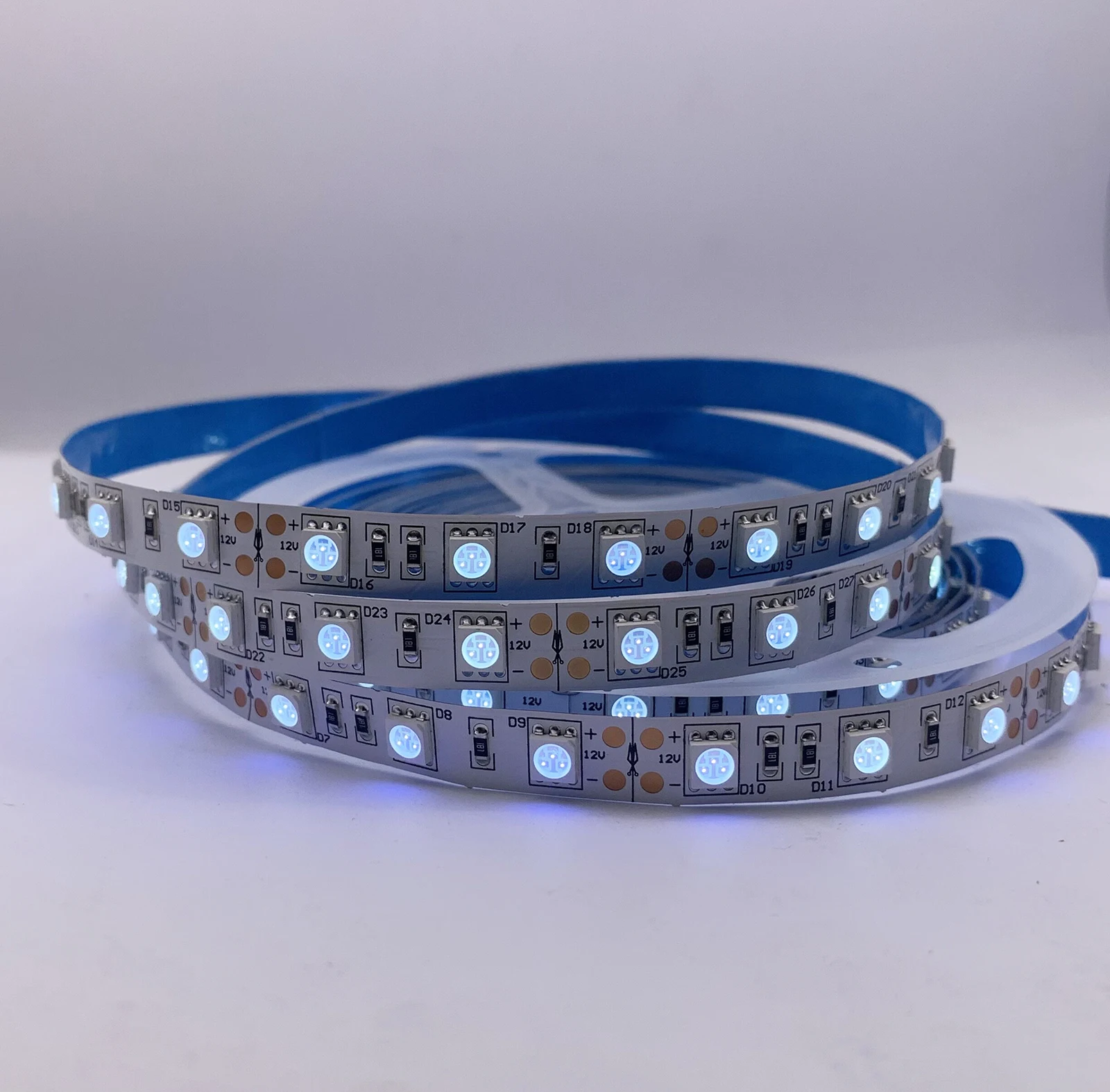 5050 UV 365nm Taśma LED 12V/24V DC 60LEDS/M 1M 2M 3M 4M 5M Wstążka Fioletowa Elastyczna Taśma Ultrafioletowa Do Fluorescencji DJ — zdjęcie 6
