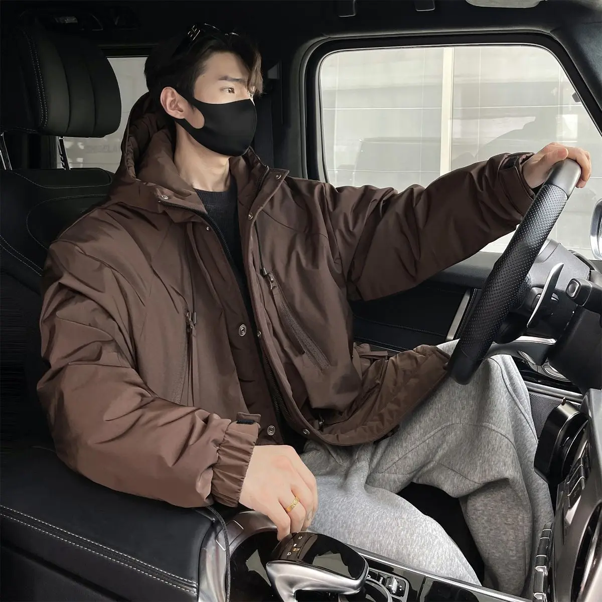 

Мужская зимняя функциональная куртка-пуховик American Sle Youth с капюшоном, большого размера, цвета хаки, для активного отдыха, с множеством карманов