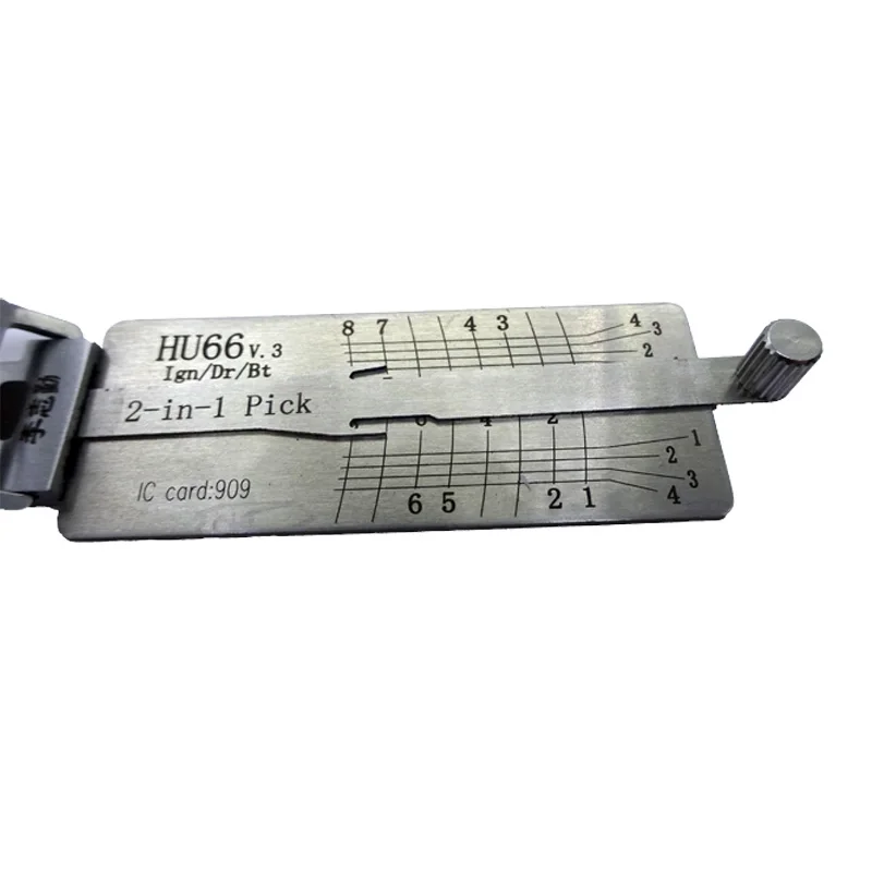 HU66 V.3 Single Arm 2 in 1 Lock Pick Decoder Ignition for VW Lavida,Sagitar,Jetta,Santana,Passat Models Vertical milling