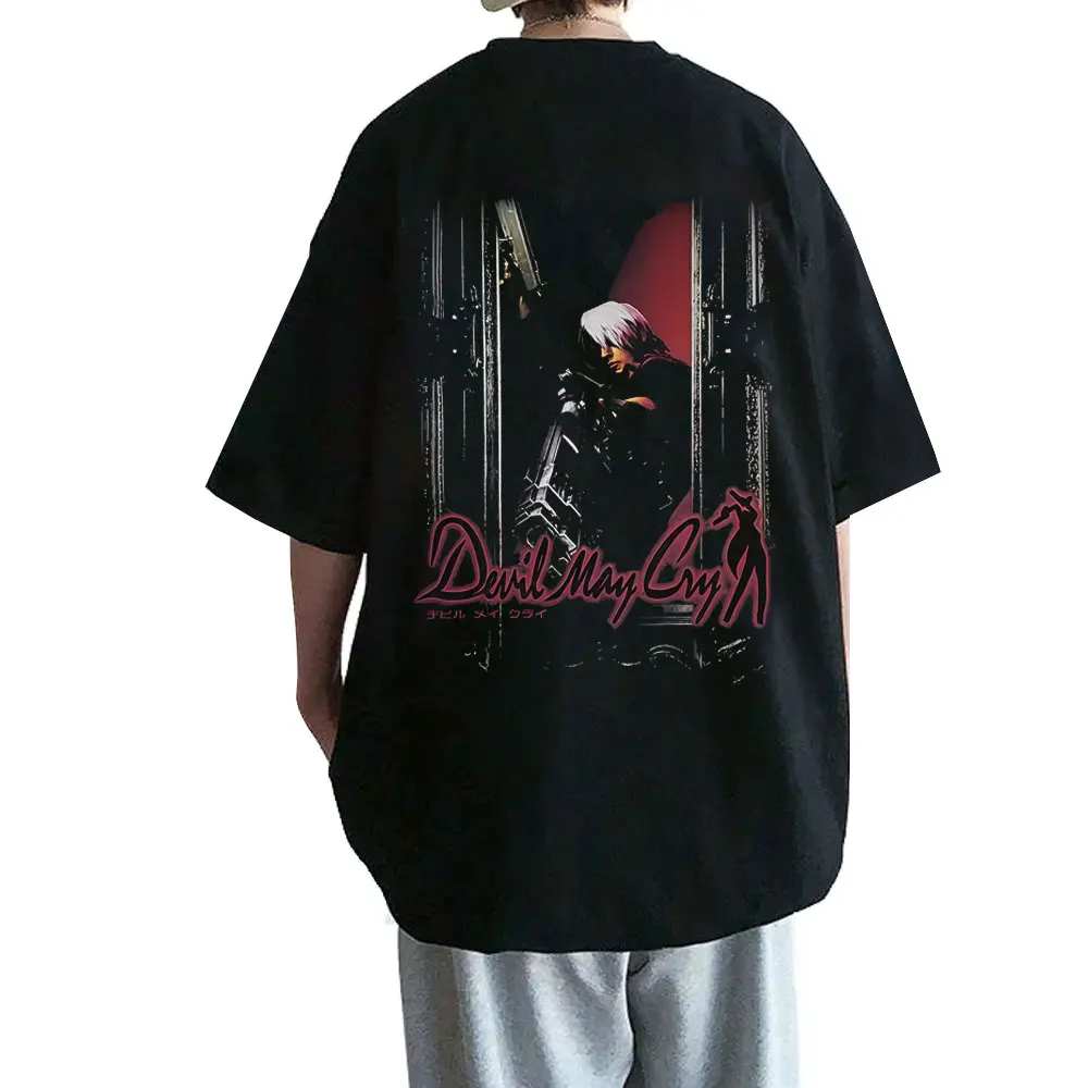 

Game Devil May Cry Dante T-shirt Fans Gift Summer Men Women Vintage Gothic Oversized Streetwear Unisex Casual Cosplay T Shirts