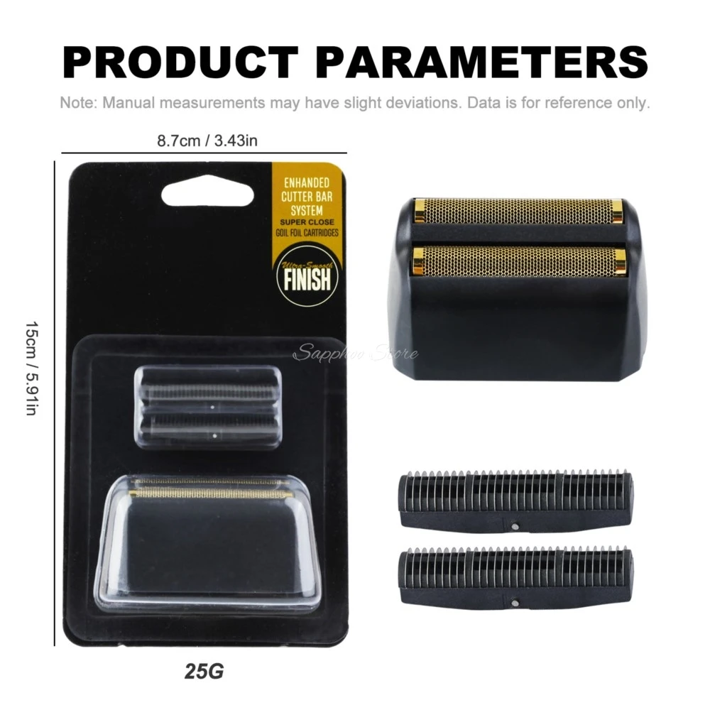 For 8173-700 Replacement Foil Cutter Head Set Professional Titanium Gold Foil Net Compatible For Wahl 5 Star Series Shaver