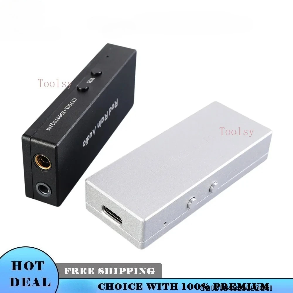 

ES9039Q2M Сбалансированный декодирующий усилитель для наушников OPA1622 Маленькая звуковая карта с хвостом поддерживает DSD256 PCM384K Рождественские подарки