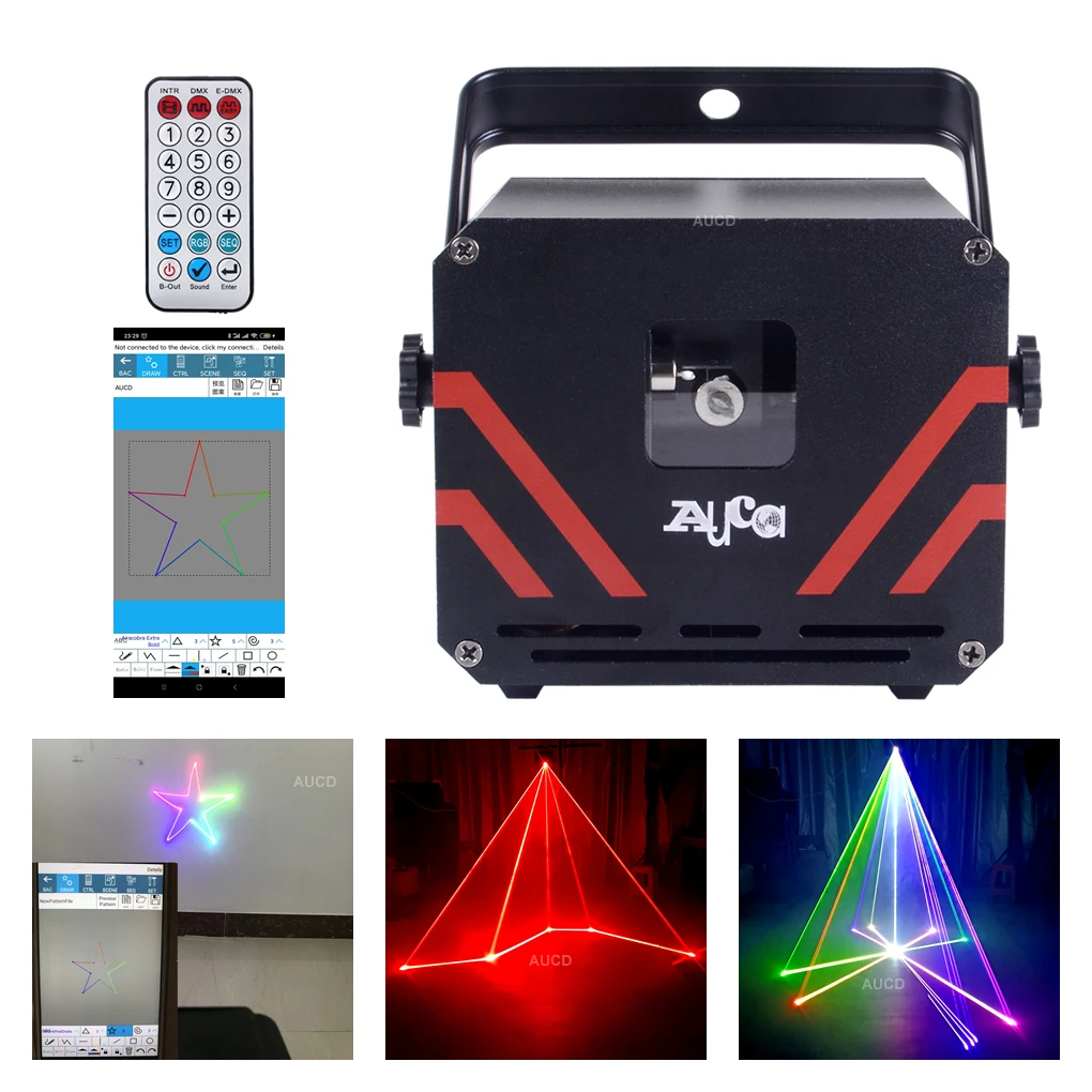 0.5W-2W Laser RGB Mix Effect Beam Animate Scan Projector Lights DMX 20Kpps For Bars DJ Disco Party Show Wedding Stage Lighting