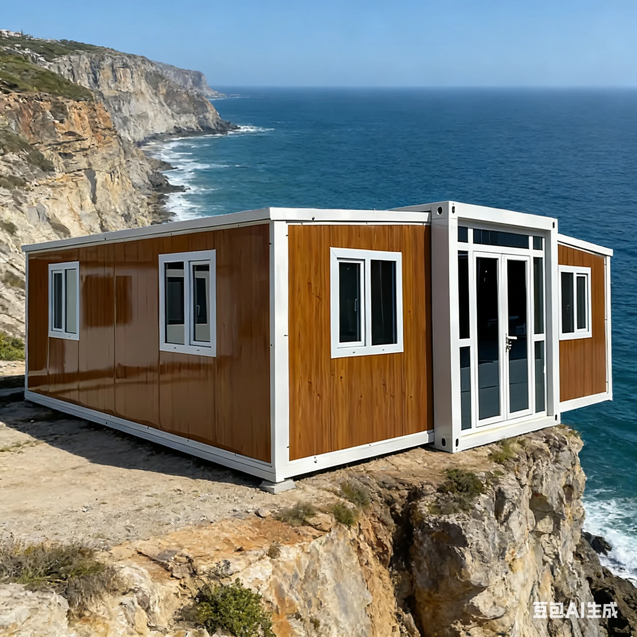 Expandable Steel Container House Luxury 2-3 Bedroom Prefabricated Portable Modular Folding Design Breathable Rectangle Hotels