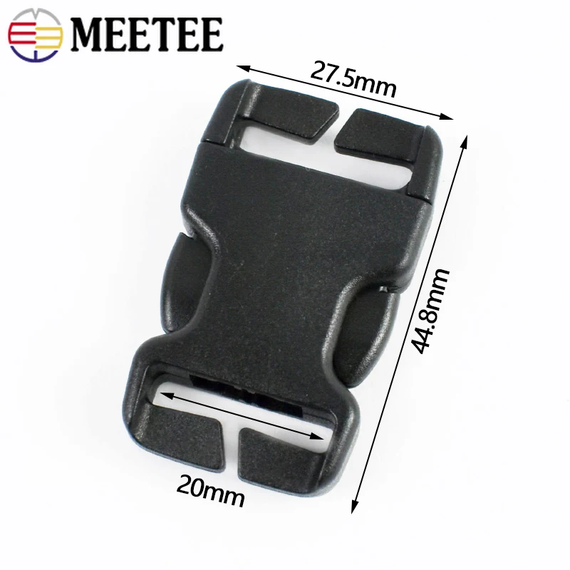 Hebillas de liberación lateral de plástico para correa de bolso, Clip grueso sin costura, mosquetón de equipaje, accesorios de gancho de cierre ajustable, 2/5/10 Uds.