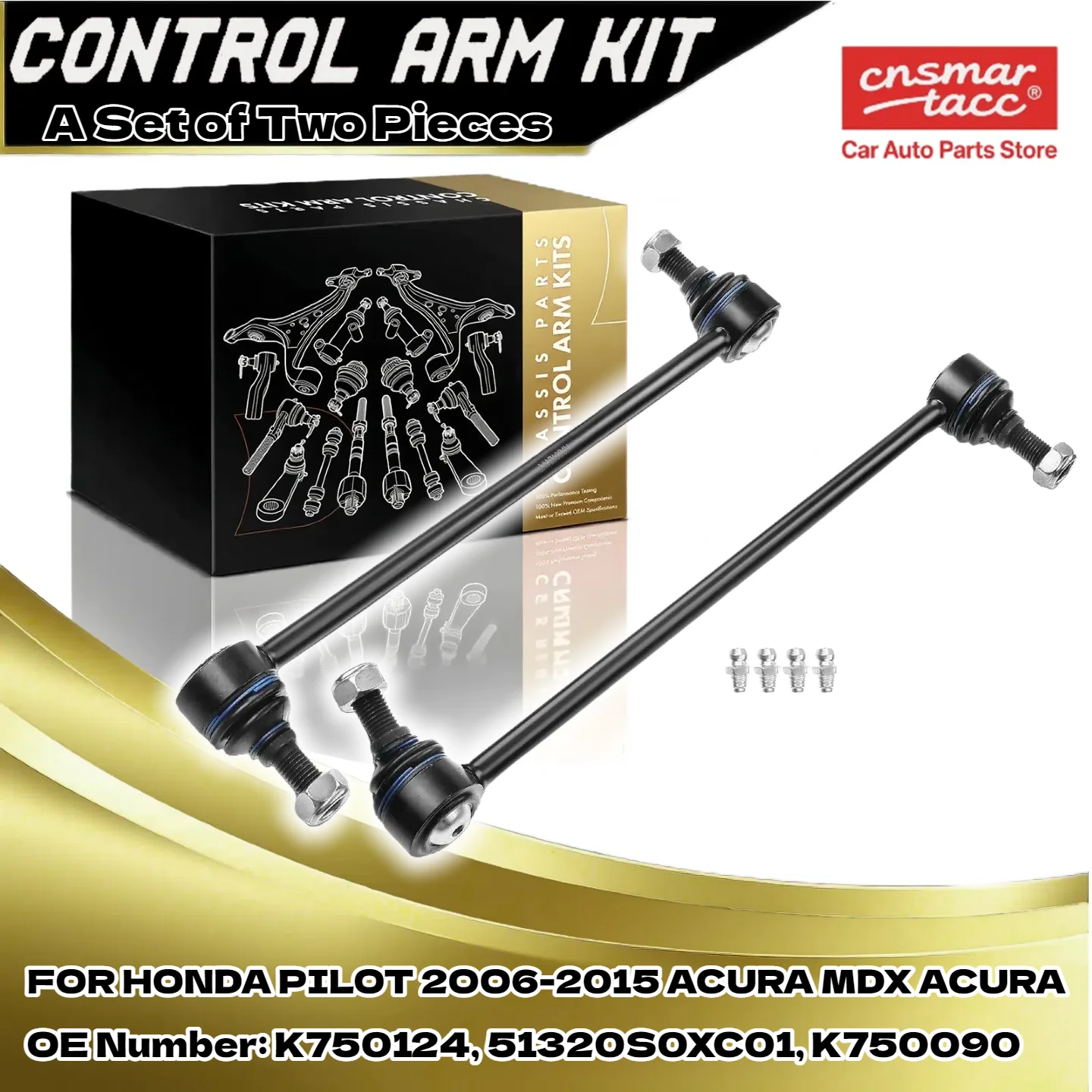 

2x передняя левая и правая концевая тяга стабилизатора для Acura MDX ZDX Honda Pilot 3.5L 3.7L K750124, 51320S0XC01, K750090