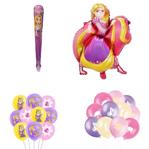 princess Rapunzel balloon Girl Birthday Party Supplies Decor Baby Shower Activity Idea