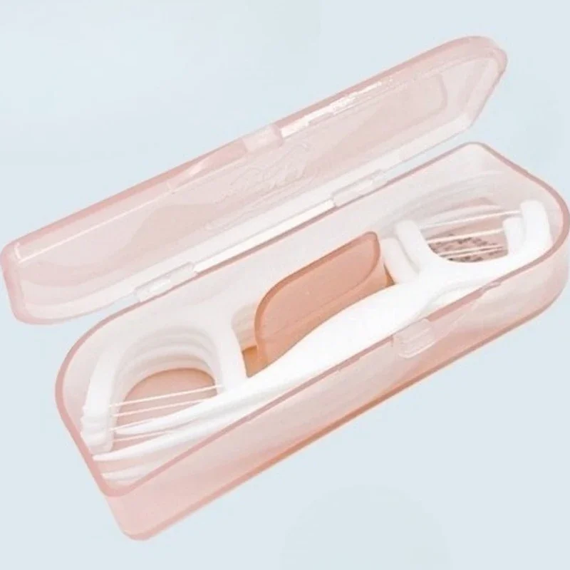 5/10Boxes Fashionable and Convenient Dental Floss Stick Carrying Case - Comes with 10PCS Dental Floss Pink and Green