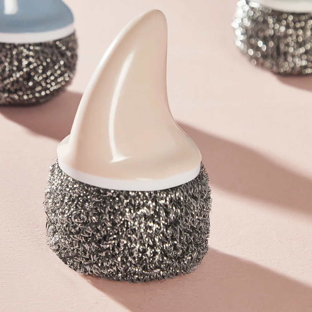 

3pcs Stainless Steel Scrubbers Strong Detergency Clean Dish Pot Pan Kitchen Cleaning Tool Non-Skid Tough Wire Scourer For