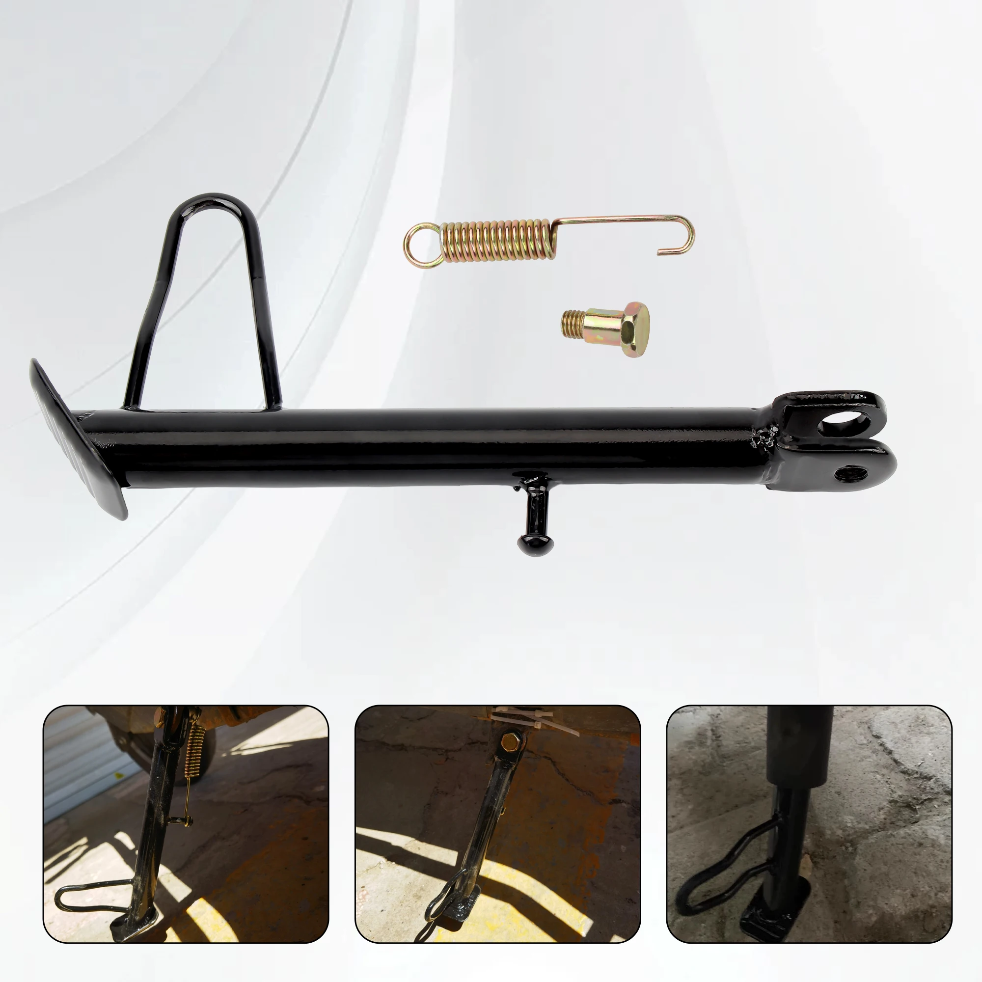 ATV UTV Motorcycle Side Kickstand Adjustable Tripod Holder For Moped Scooter Enduro Motocross Universal Modification Accessories