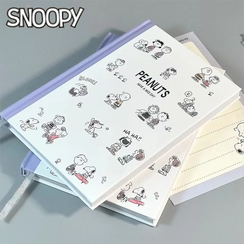 Cartoon cute Snoopy printed notebook anime ins horizontal line grid student DIY handbook diary stationery supplies gift