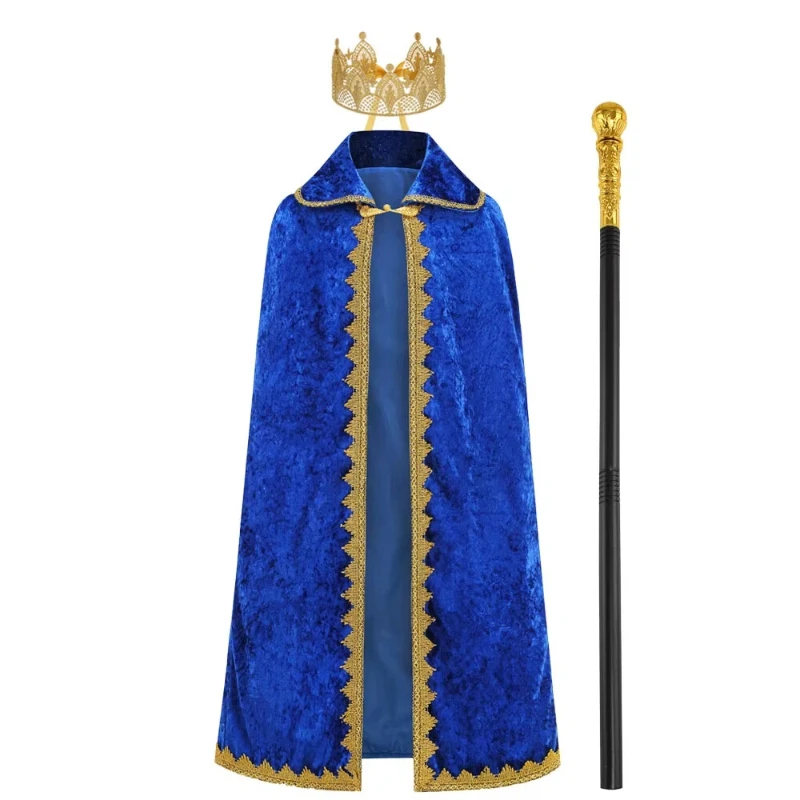Disfraz de Príncipe para Niño, Capa de Rey para Fiesta de Cumpleaños, Carnaval, Navidad, Halloween, Disfraces de Príncipe para Niños Pequeños