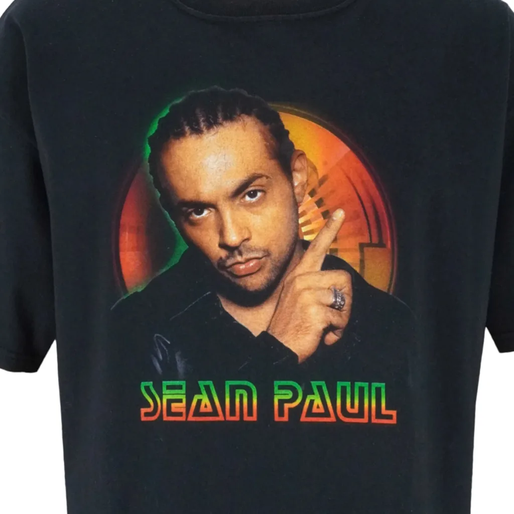 Черная футболка RAPPER Sean Paul с коротким рукавом Все размеры от S до 5Xl X858