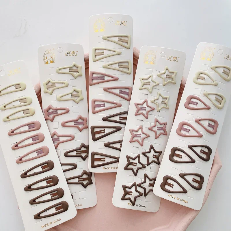 10 Teile/satz Bunte Stern Haar Clips für Baby Mädchen Glitter Metall Snap BB Clip Haarnadel Kopfbedeckungen Infant Kinder Haarspange Zubehör – Detail 2