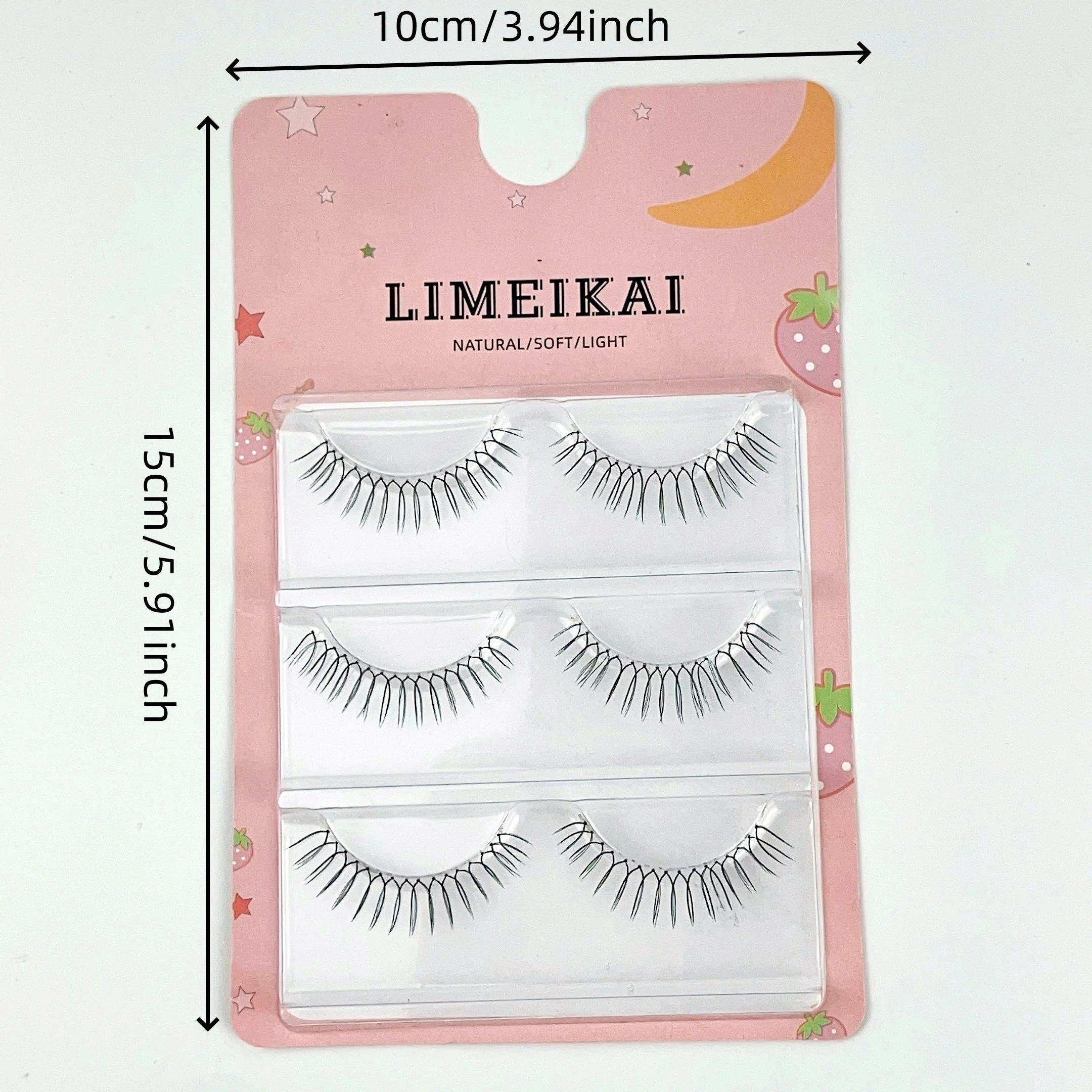 3 paia di ciglia finte a forma di U, morbide e confortevoli fatte a mano, aspetto naturale, trucco occhi, ideale con penna eyeliner