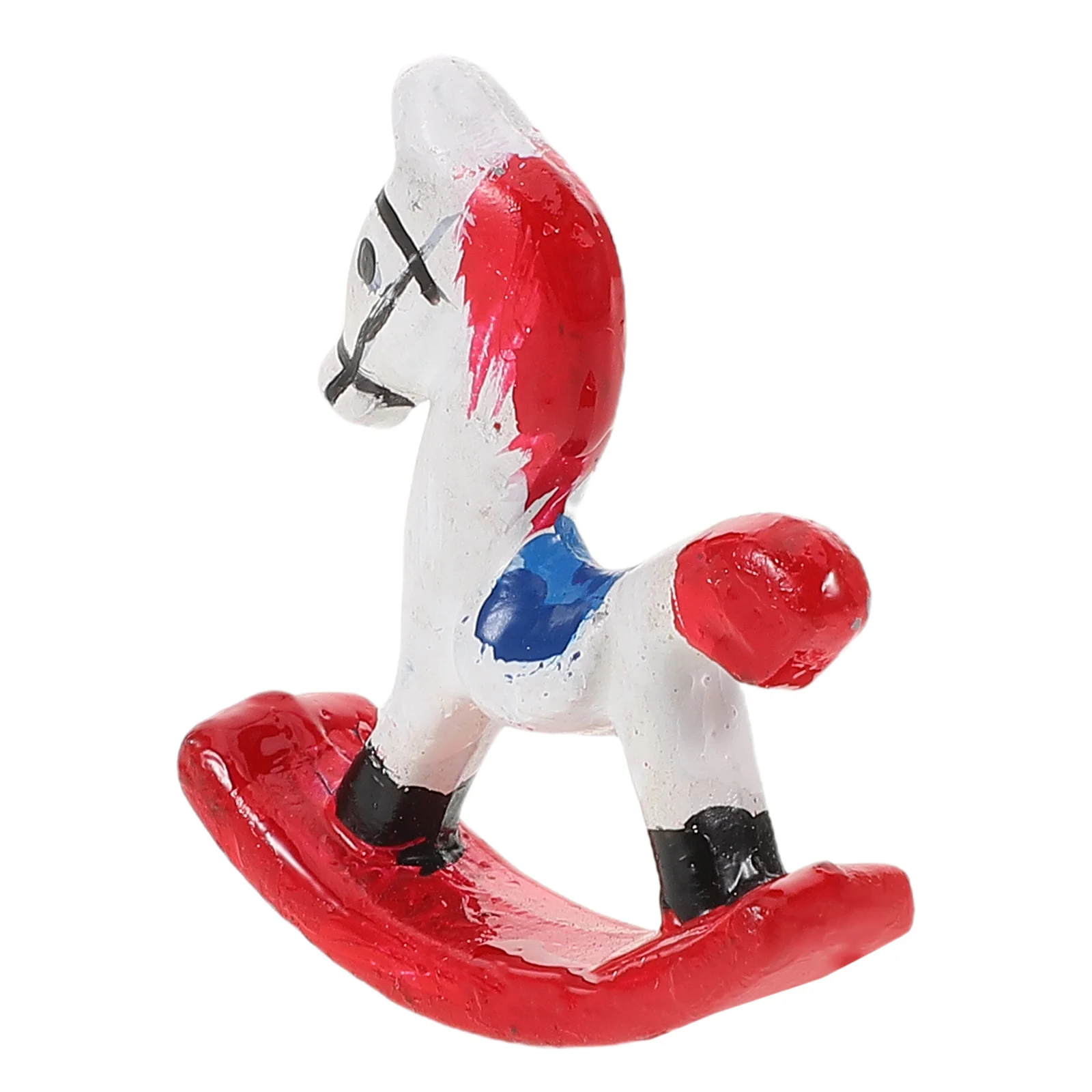 

Miniature Rocking Chair Metal Rocking Horse 1:12 Scale Kids Room Nursery Decor Mini Dollhouse Accessories Mini Chair