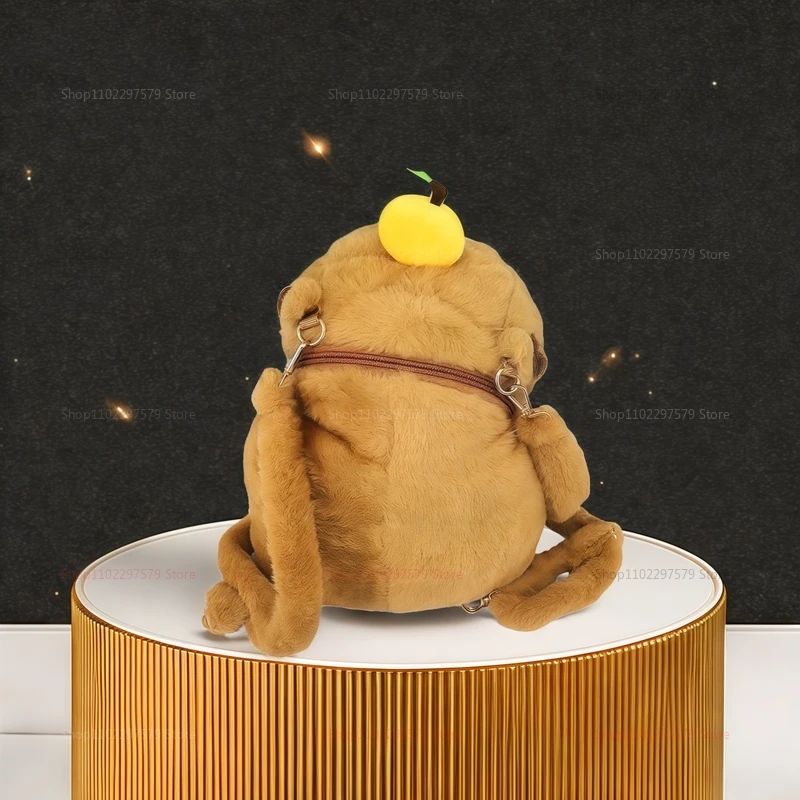 Kawaii Plüschfell-Tasche mit Capybara-Design, süßer kleiner Schulterrucksack, Kindergeschenke für Mädchen und Jungen, Mini-Rucksack, modische Tasche