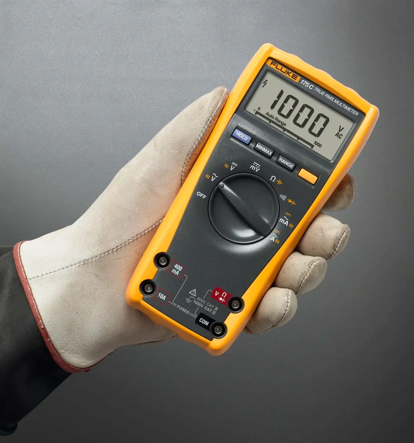 Multímetro digital portátil True-RMS Fluke 175C, detector de voltaje CA CC, modelos 177C 179C disponibles para medición eléctrica