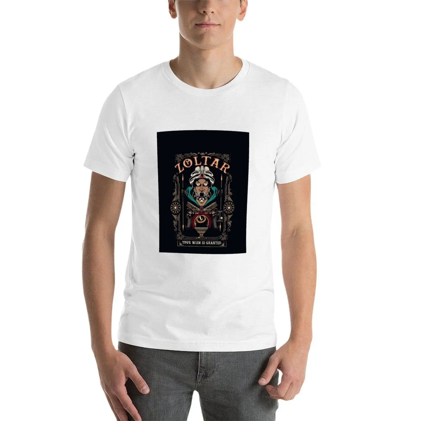 Zoltar أظهرك لمعانًا في مستقبلك تي شيرت مطبوع تي شيرت للرجال تي شيرت جرافيك للرجال تي شيرت