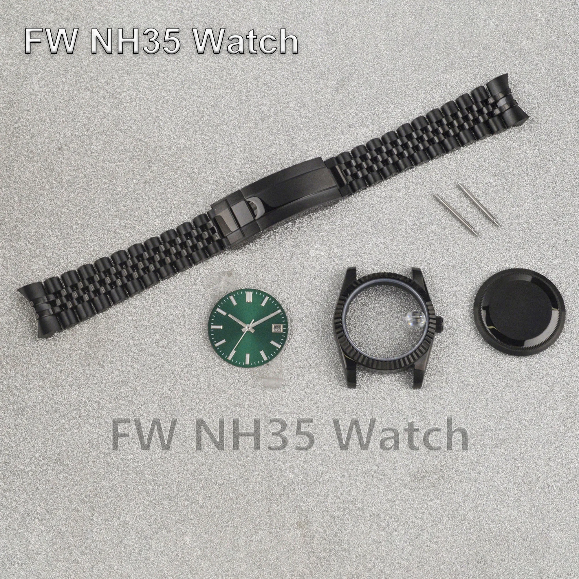 

Solid Stainless Steel Watch Band NH35 Watch Case for Datejust Watches Sapphire Glass 36mm/39mm Case fit NH34/NH35/NH36 Movement