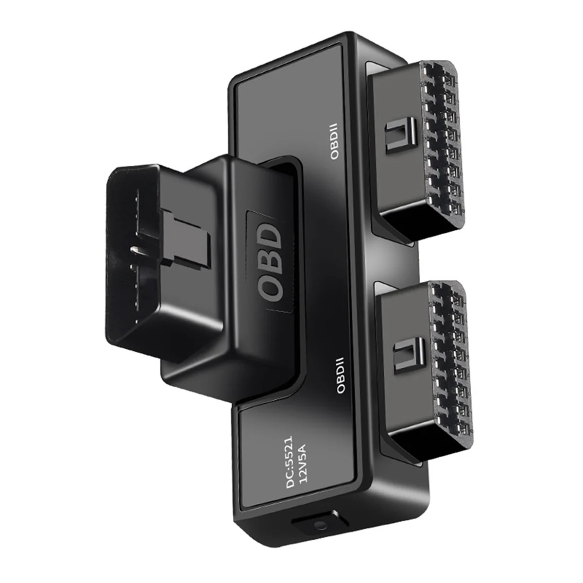 OBD2 Bir İki Adaptör Teline Bölünmüş 16 Pin 16 Çekirdekli OBD Genişletme Kablosu Konnektör Adaptör Kablosu Evrensel Dc5521