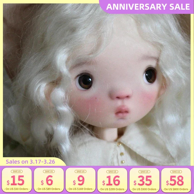 XiaoNiao Bjd Doll GLXiaoLiu Blythe LilliputTravels Big Head Big Eyes Ears Baby Face Eye Holder Ball Jointed Dolls Reborn