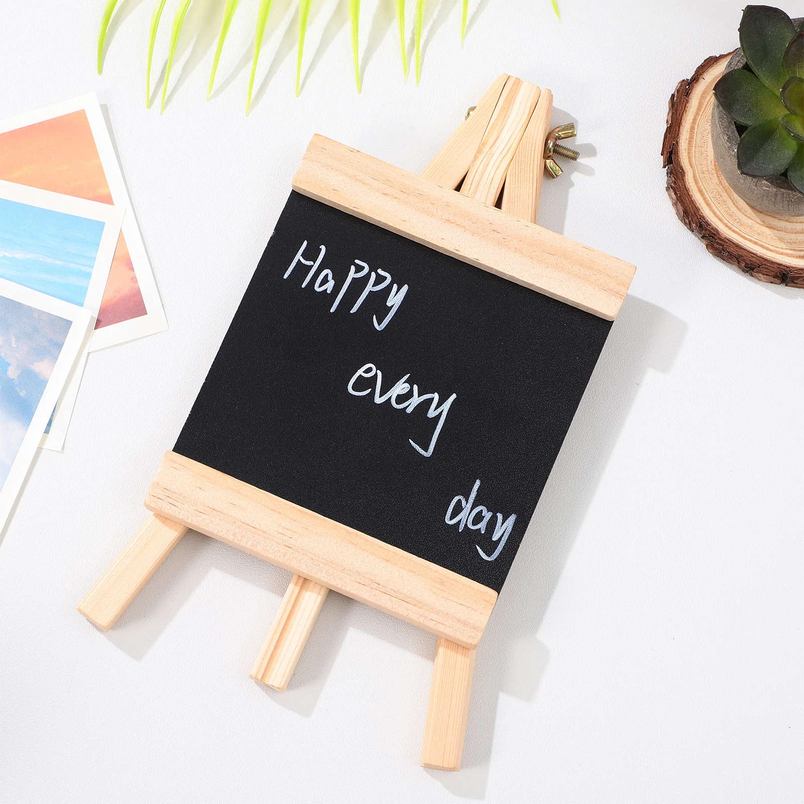 سبورة خشبية صغيرة على سطح الطاولة، حامل سبورة مطعم، ديكور منزلي، سهل التنظيف، محمول، قابل لإعادة الاستخدام، قائمة هدايا، بوفيه حلوى #6