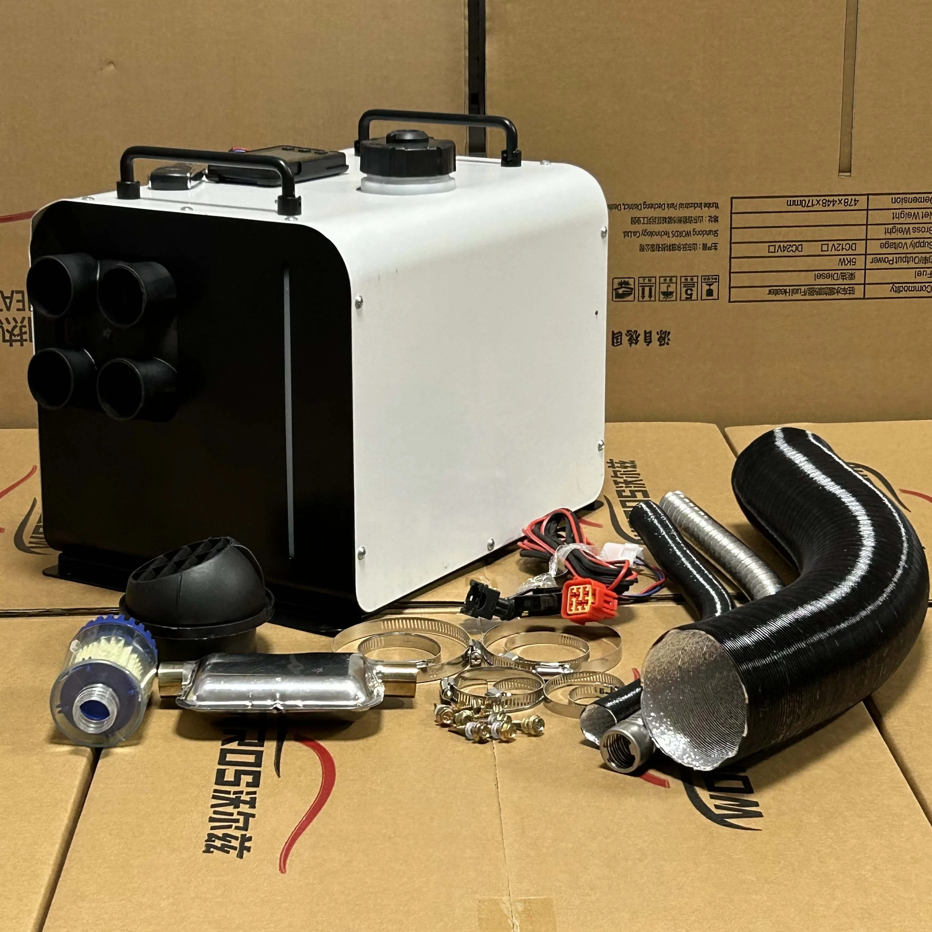 Riscaldatore di parcheggio diesel 12V/24V/220V - 5KW/8KW regolabile per camion, camper e auto (riscaldamento rapido, basso rumore, design più recente) ​