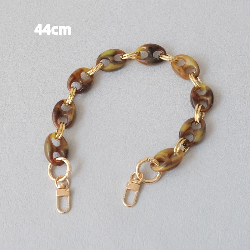 Neue Modische Damen-Taschenaccessoires: Leoparden-Muster, Bonbon-Rot, Blau, Acrylharz, Metallkette, Schulterriemen, Lange Kette für Umhängetaschen – Detail 23