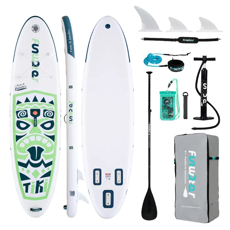 SUP Aufblasbares Paddleboard Funwater 320 * 84 * 15cm, Maximale Tragfähigkeit 150KG. Geeignet für Seen, Strände, Wasser-Yoga, Fitness, Angeln und Familienreisen. Wird mit einem vollständigen
