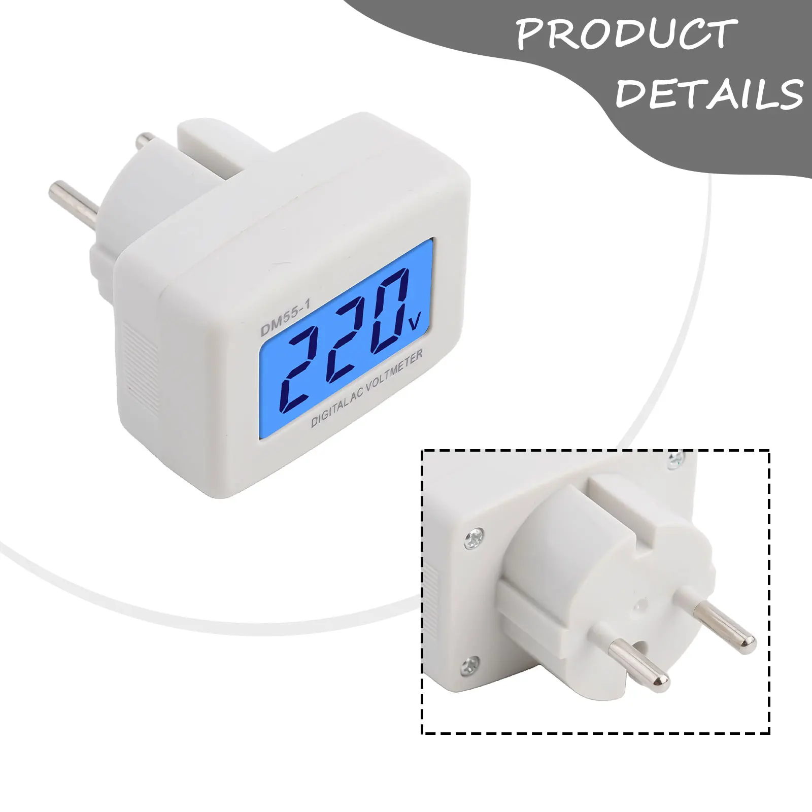 

LCD Pen Type Plug Type Plug Type Voltmeter Digital Display Easy To Use Home Appliance Protection LCD Display Measurement