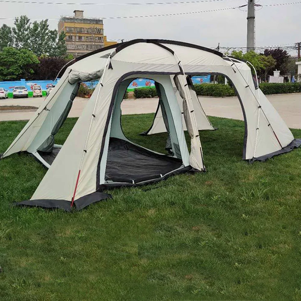 

Factory Wholesale 4-6 Person Portable Waterproof Polyester All Seasons Outdoor Large Space Family Tunnel Tent