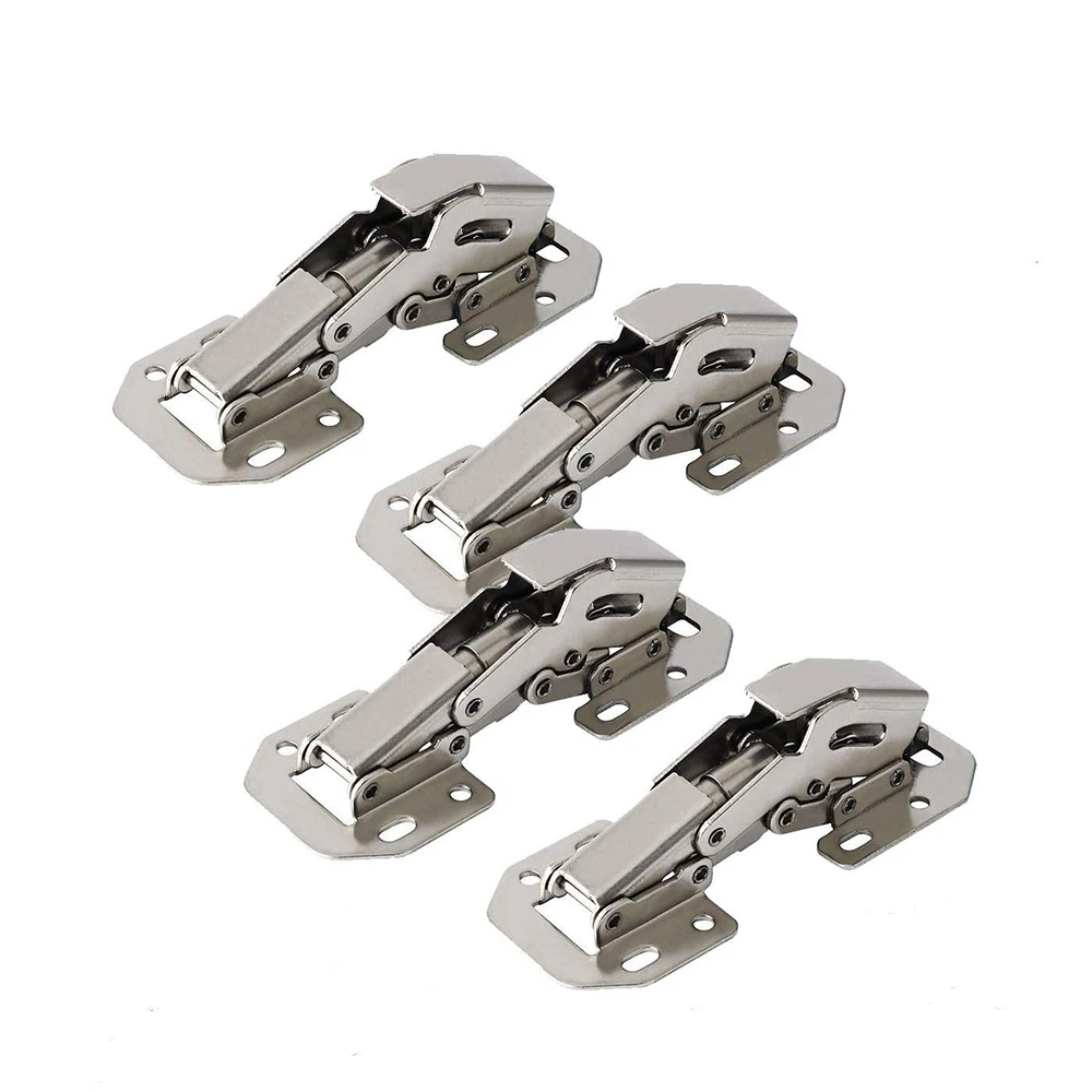 90 Degree Cabinet Hinges 3 Inch 4 inch No-Drilling Hole Soft Close Spring Hinge Cupboard Door Furniture Hardware with Screws