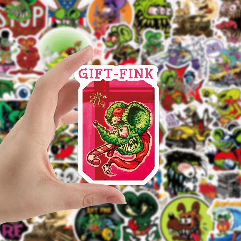 10/30/50PCS Classic Movie Tales of the Rat Fink Sticker Funny Cartoon Graffiti Decal DIY Skateboard Scrapbook Helmet Kids Toy