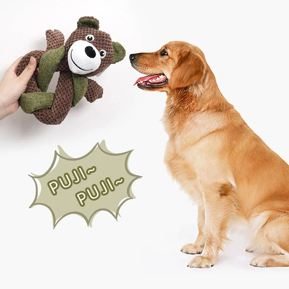 

Squeaky Toys For Medium Large Dogs No Stuffing Dog Chewing Teething Toy For Aggressive Chewers Puppy Interactive Plush Toys