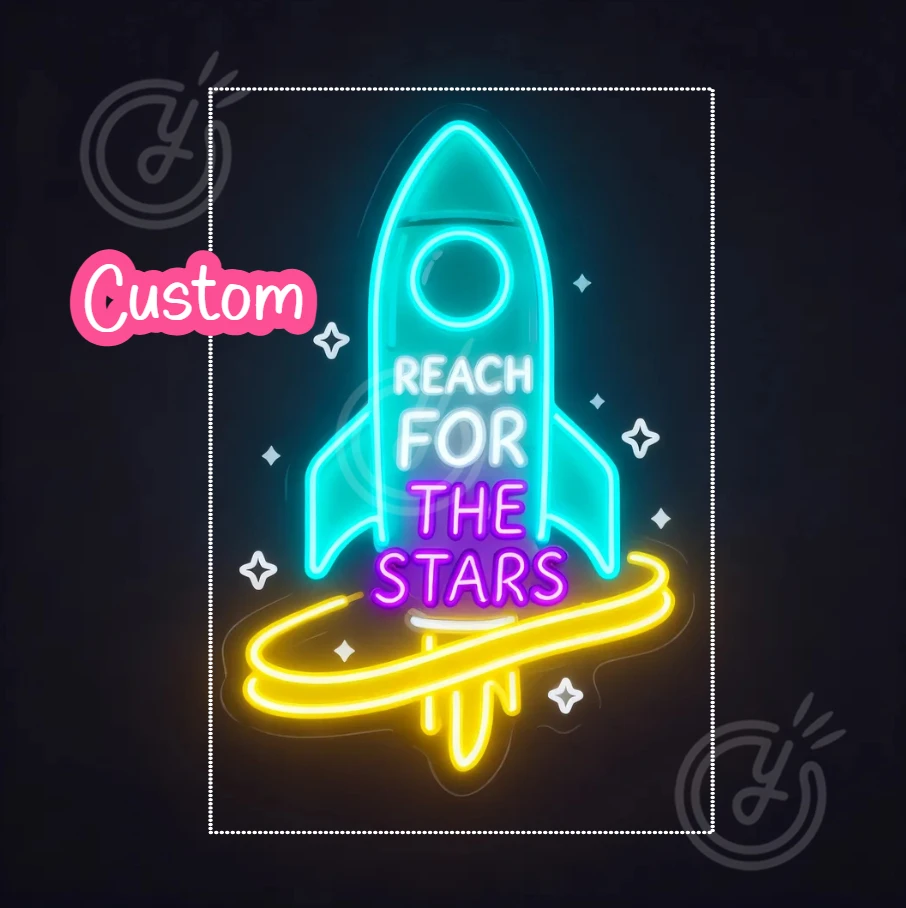 

Неоновая вывеска с УФ-печатью на заказ, настенный декор, украшение для детской комнаты, персонализированный подарок, акриловое произведение искусства для интерьера