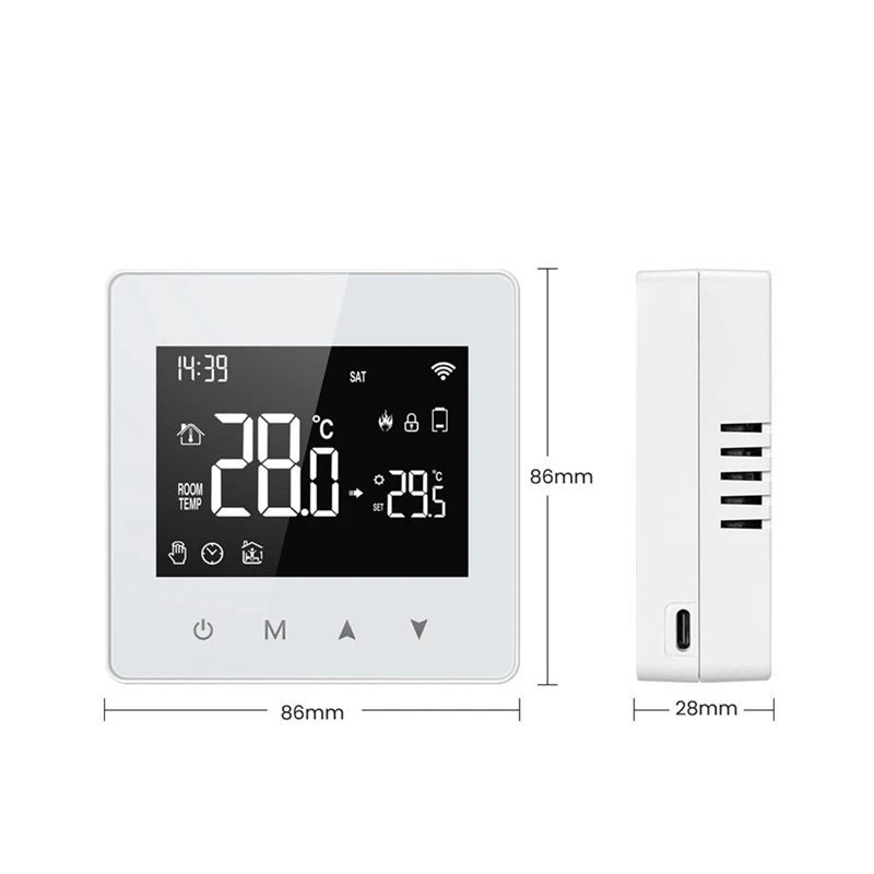 Tuya Zigbee Thermostat Smart Home Battery Powered Temperature Controller For Gas Boiler Works With Voice Assistant, Easy To Use